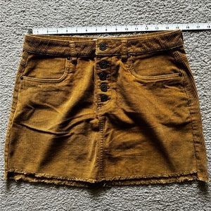 Indigo Rein Brown Corduroy Skirt